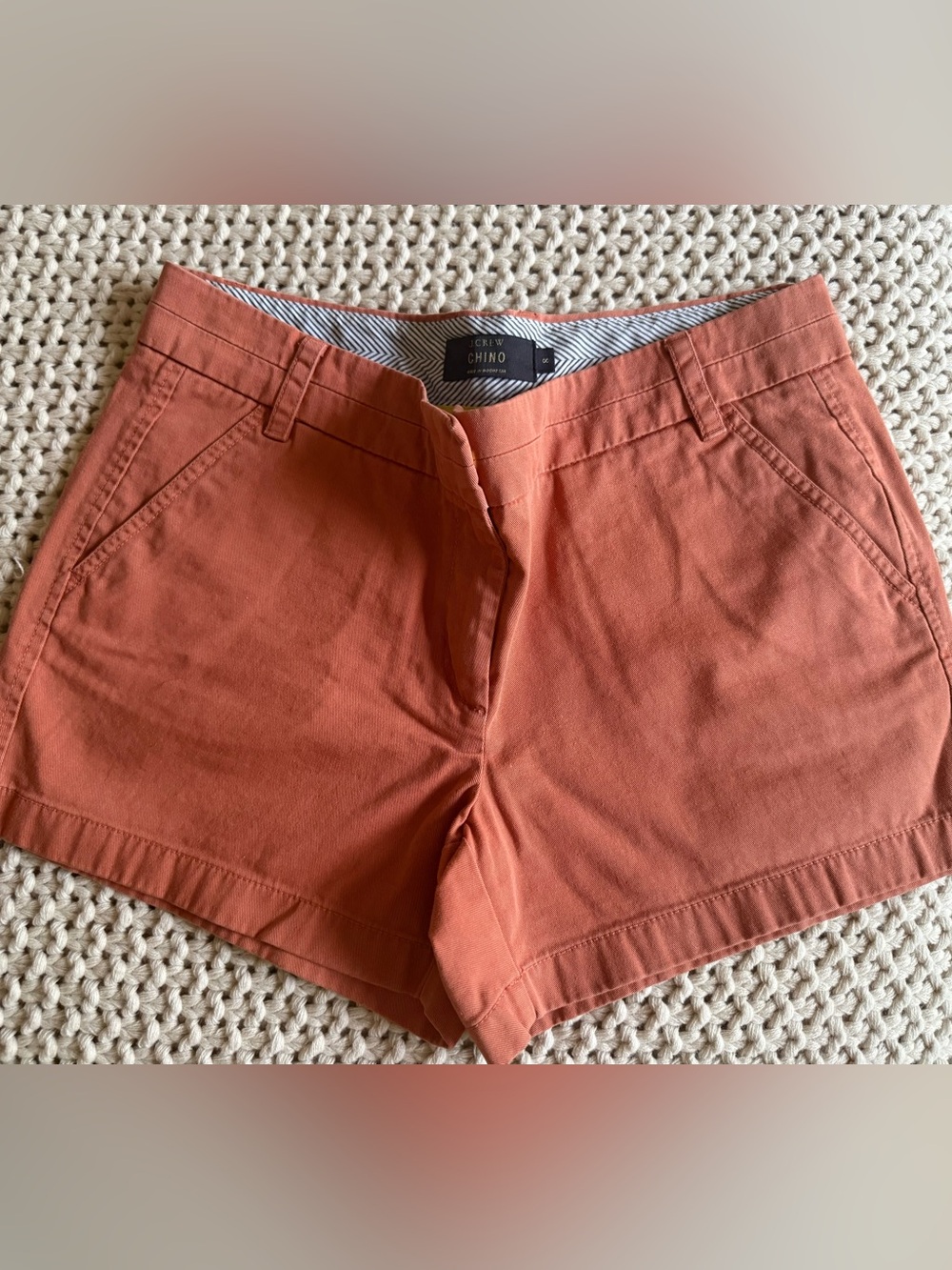 J. Crew Chino Shorts in Rust Size 8